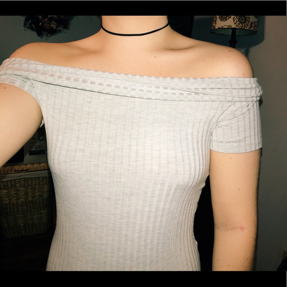 Off the shoulder onesie!
